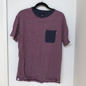 Huf short sleeve striped tee